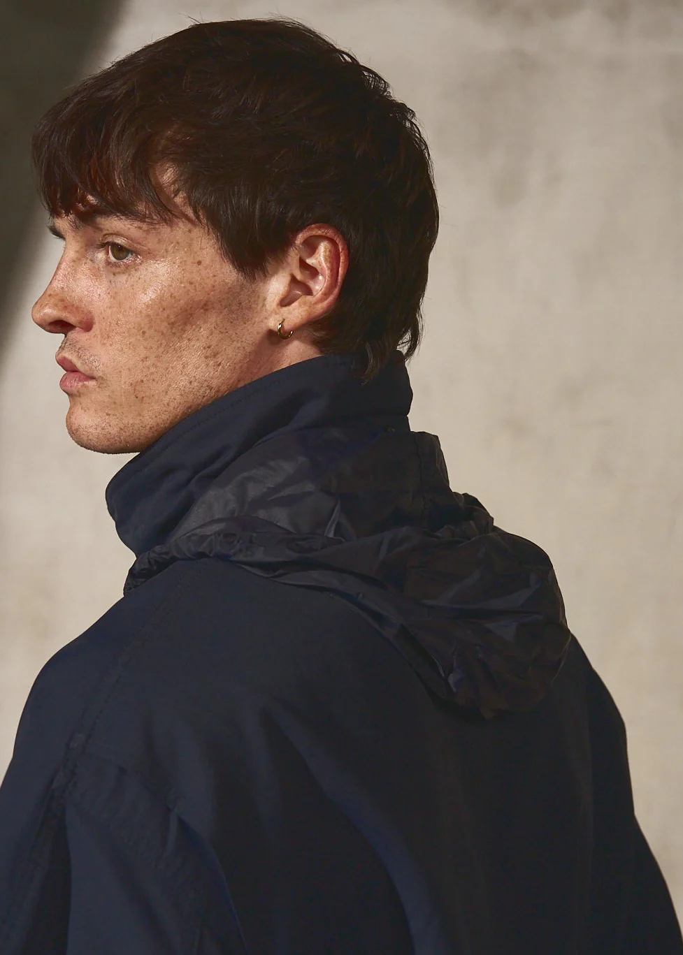 ITALIAN COTTON ZIP BOMBER - Midnight - Image 6
