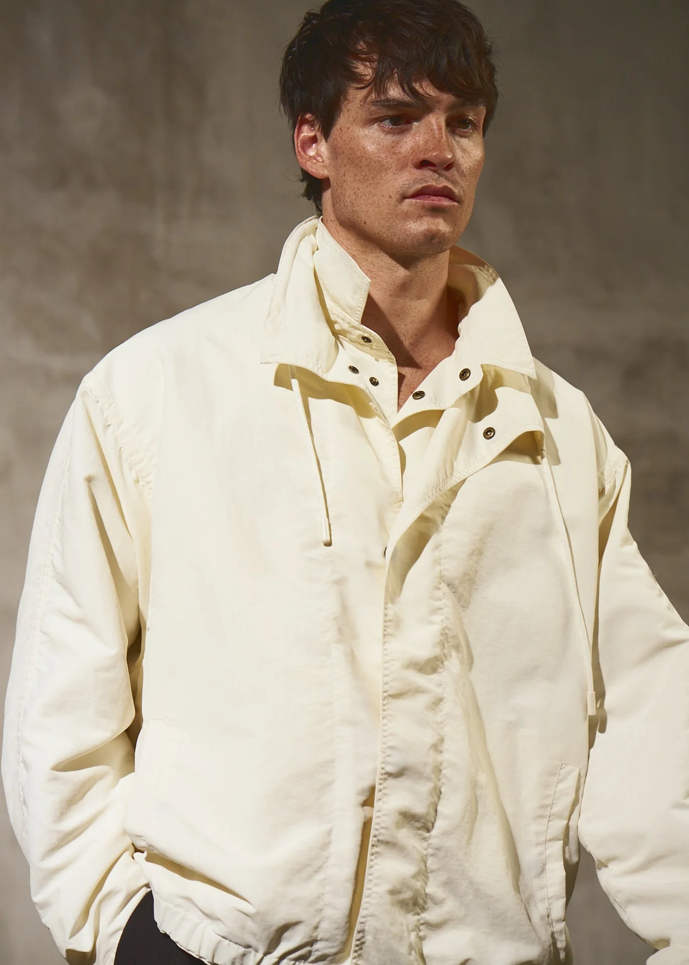 DOUBLE FRONT BOMBER - Cream - Image 7