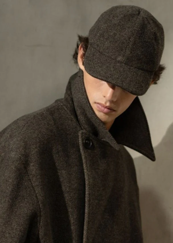 HERRINGBONE BASEBALL CAP - Espresso - Image 4