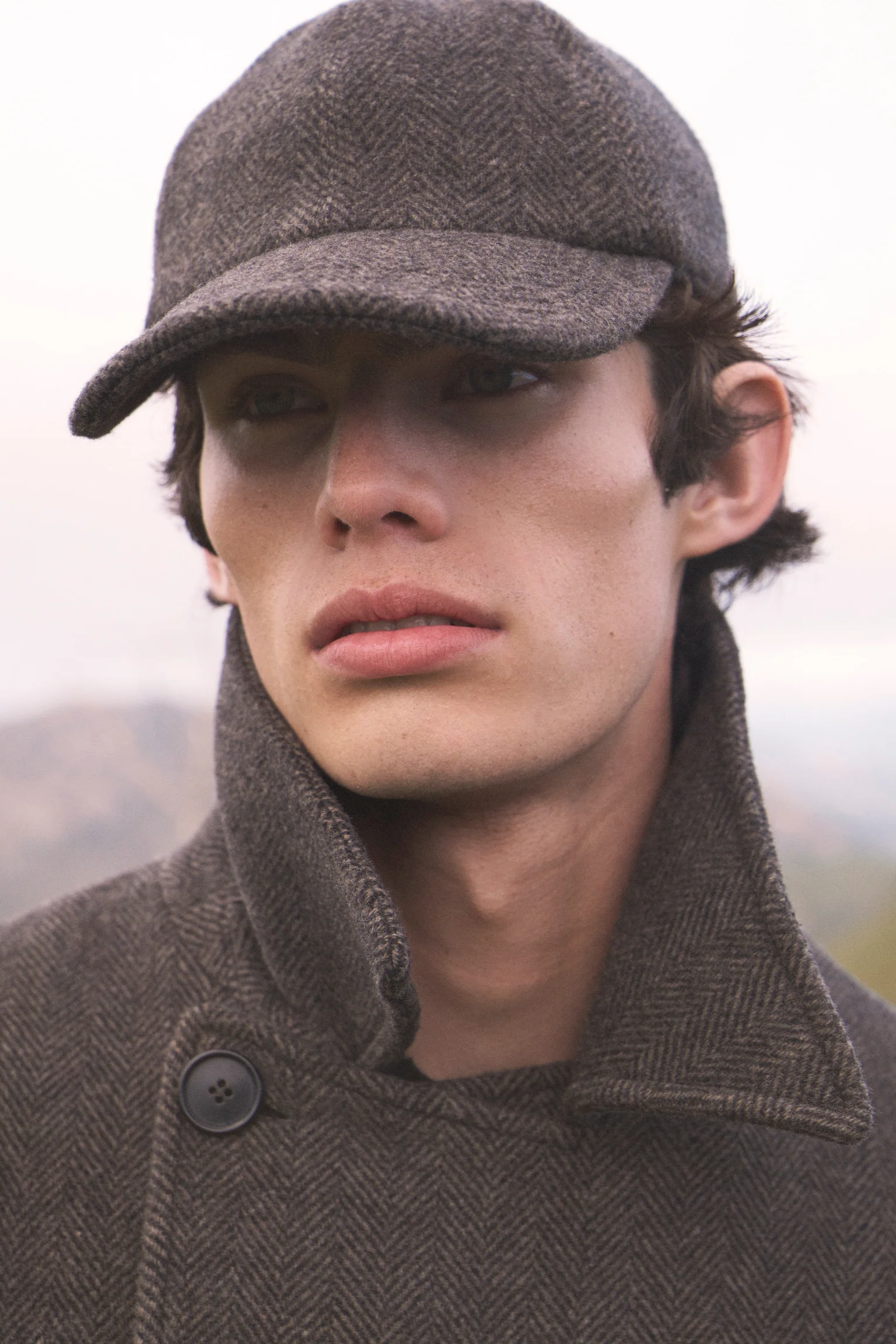 HERRINGBONE BASEBALL CAP - Espresso - Image 6