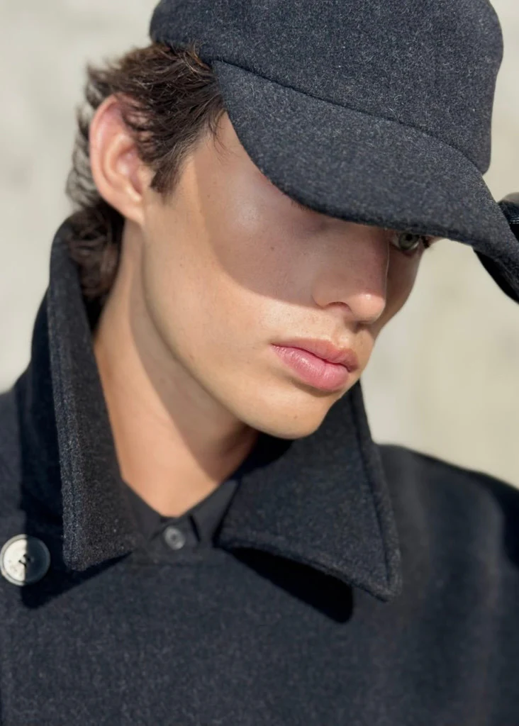 HERRINGBONE BASEBALL CAP - Charcoal - Image 4