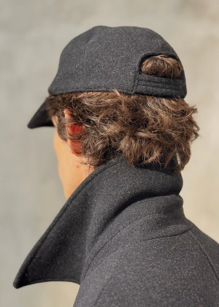 HERRINGBONE BASEBALL CAP - Charcoal - Image 6