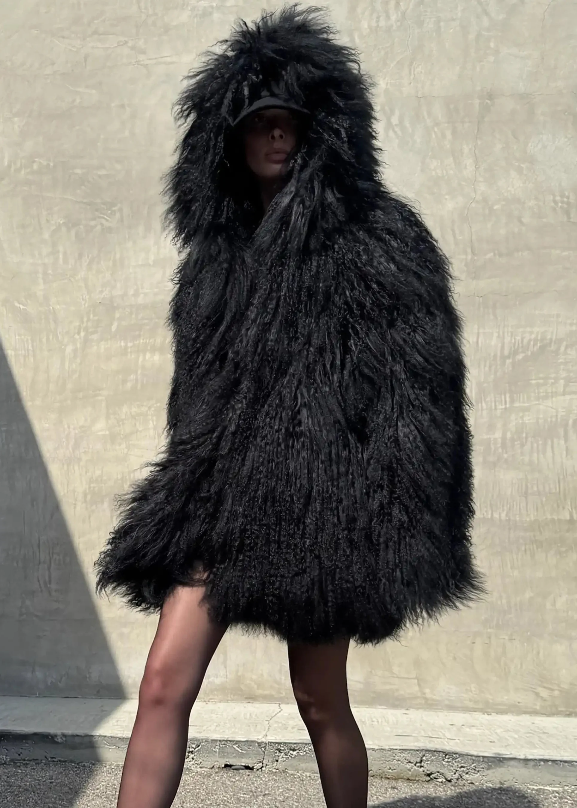 HOODED MONGOLIAN - Noir - Image 8