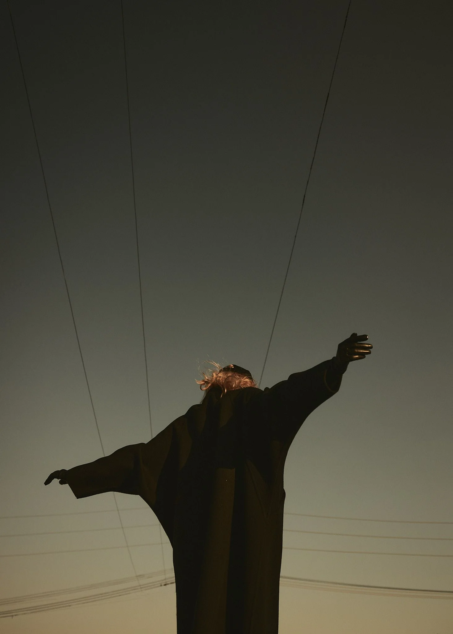 ITALIAN BATWING COAT - Noir - Image 3