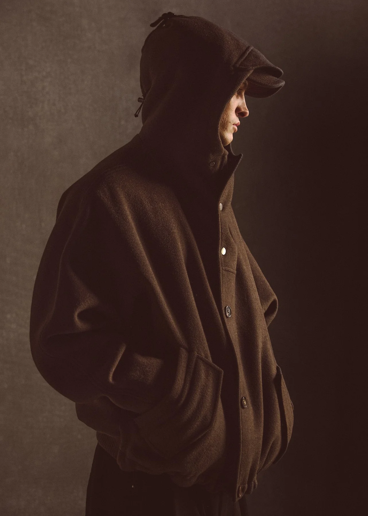 ITALIAN WOOL  WATCH JACKET - Moss - Image 3