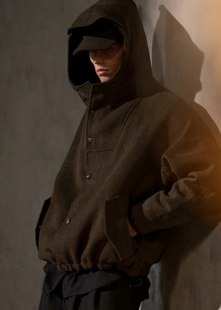 ITALIAN WOOL  WATCH JACKET - Moss - Image 5
