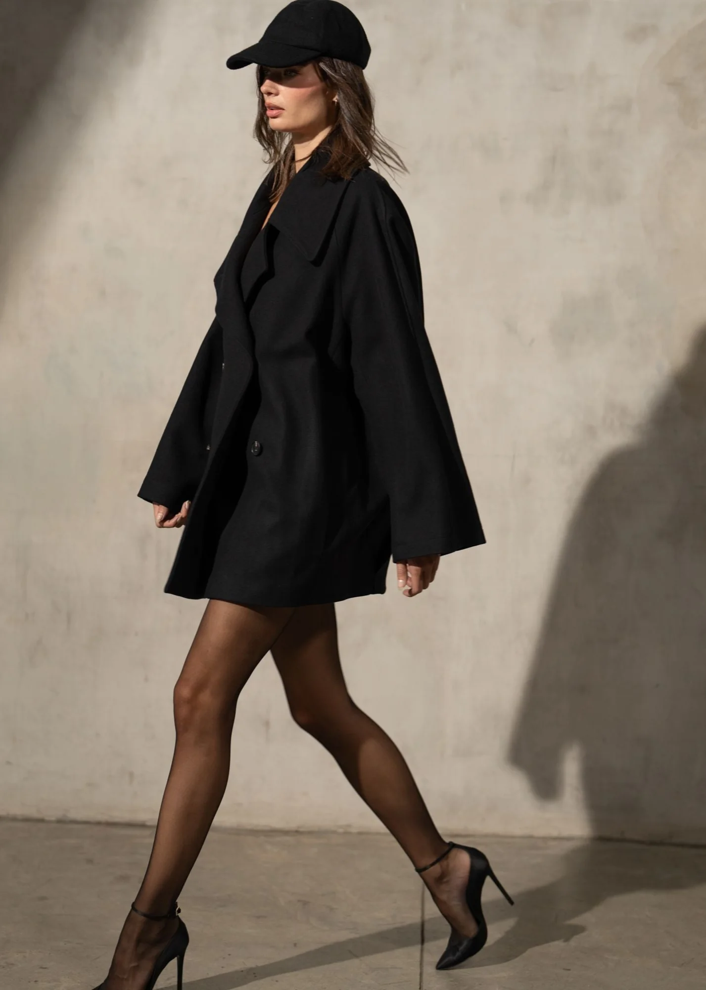 ITALIAN WOOL PEACOAT – Noir - Image 9