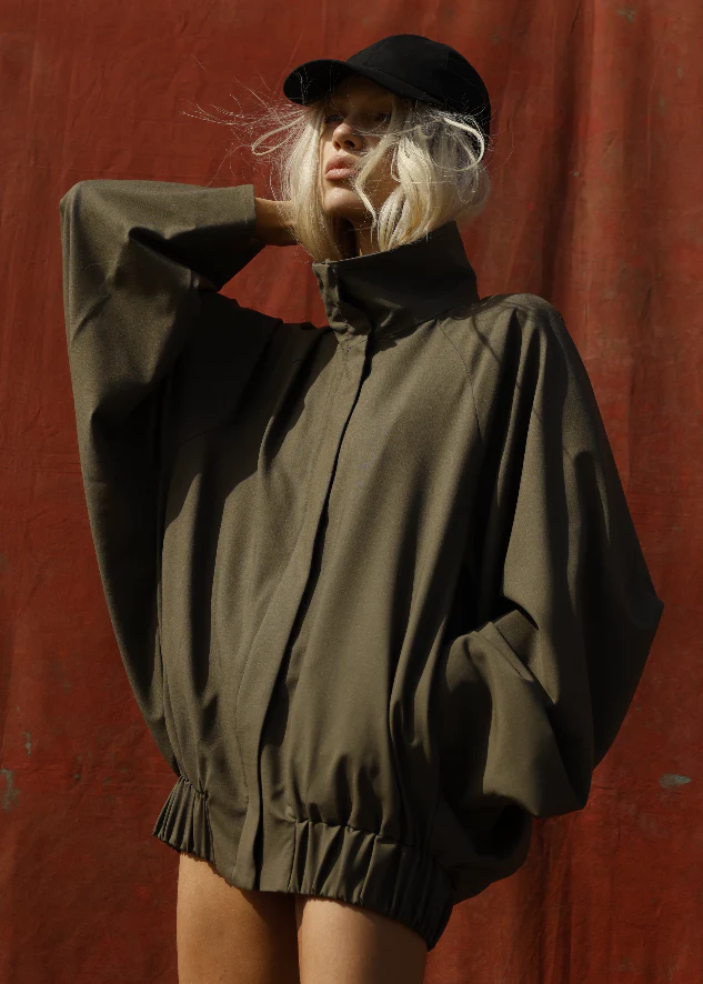PAPERWEIGHT BATWING BOMBER - Sage - Image 3