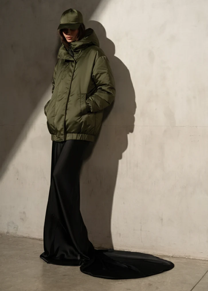 SATEEN BOMBER - Army