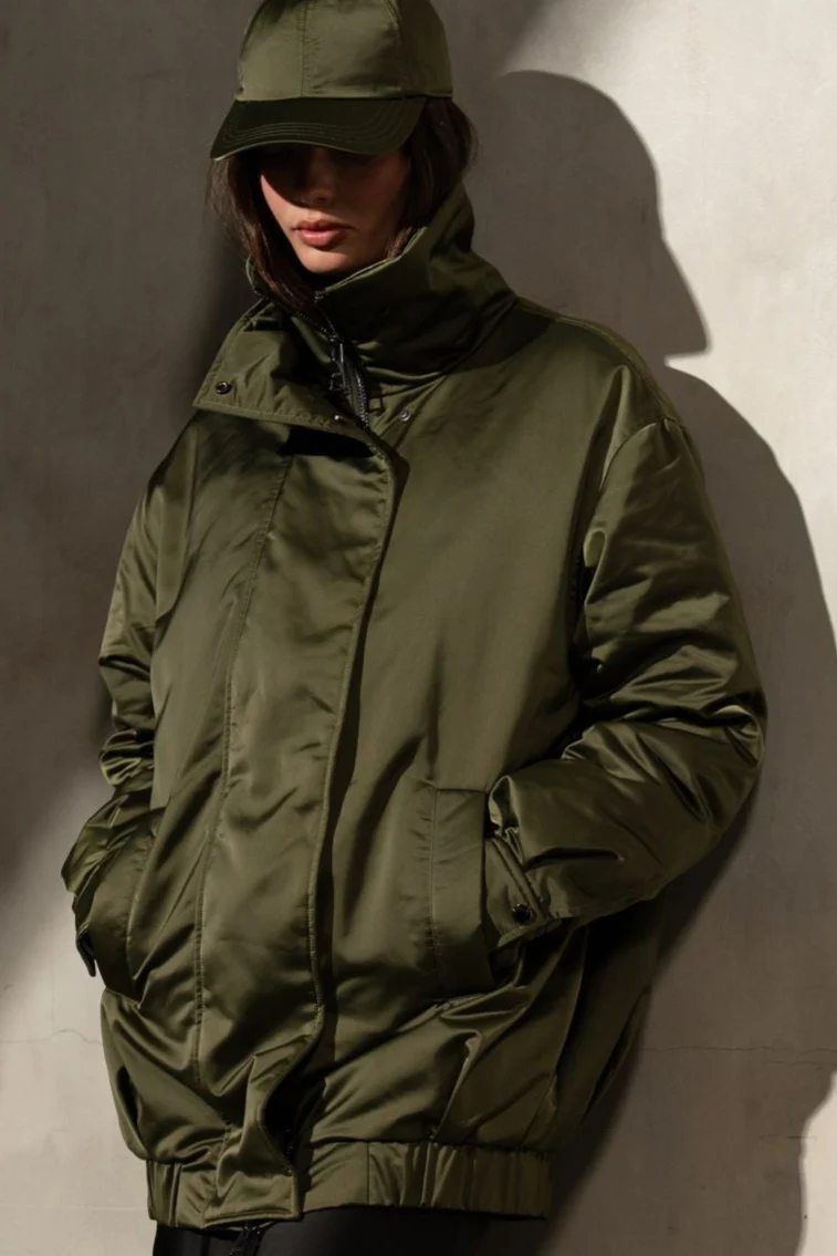 SATEEN BOMBER - Army - Image 2