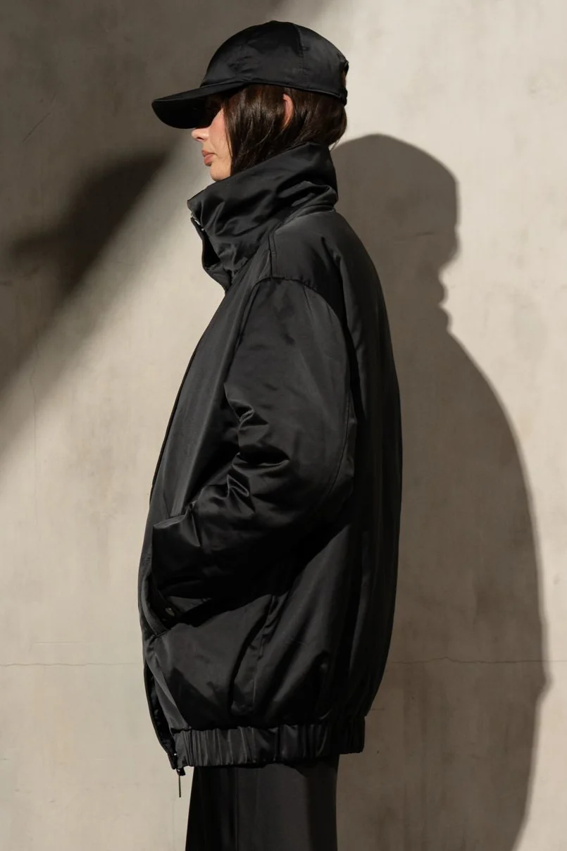 SATEEN BOMBER - Noir - Image 4