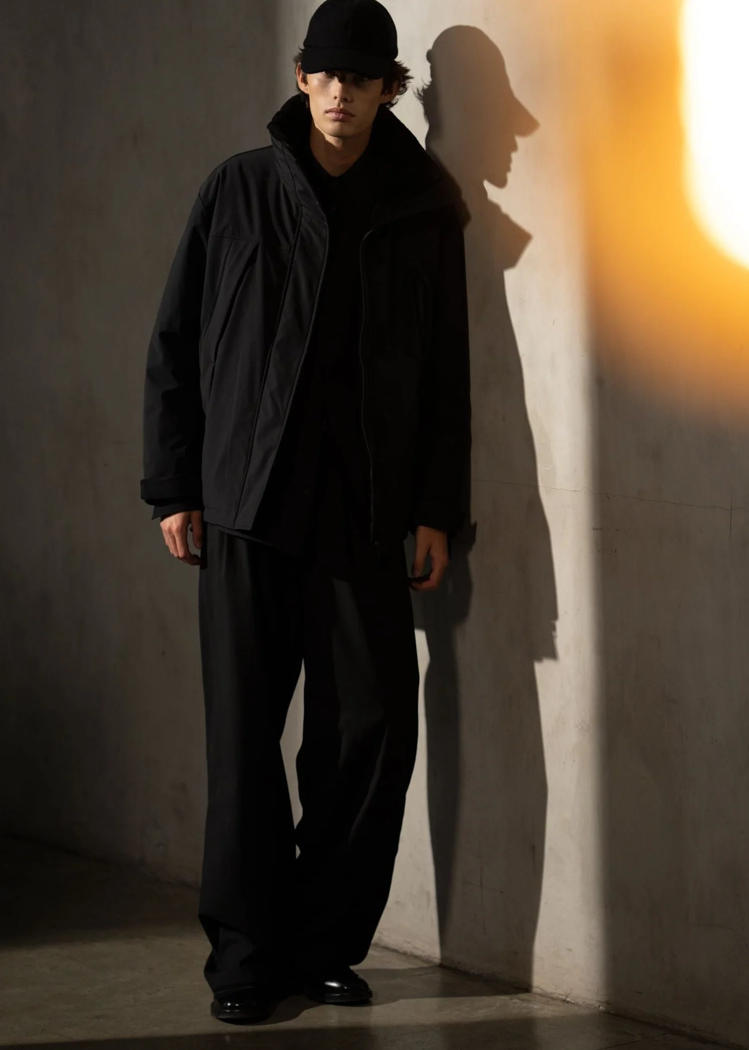 SHEARLING COLLAR TECHNICAL JACKET - Noir - Image 3
