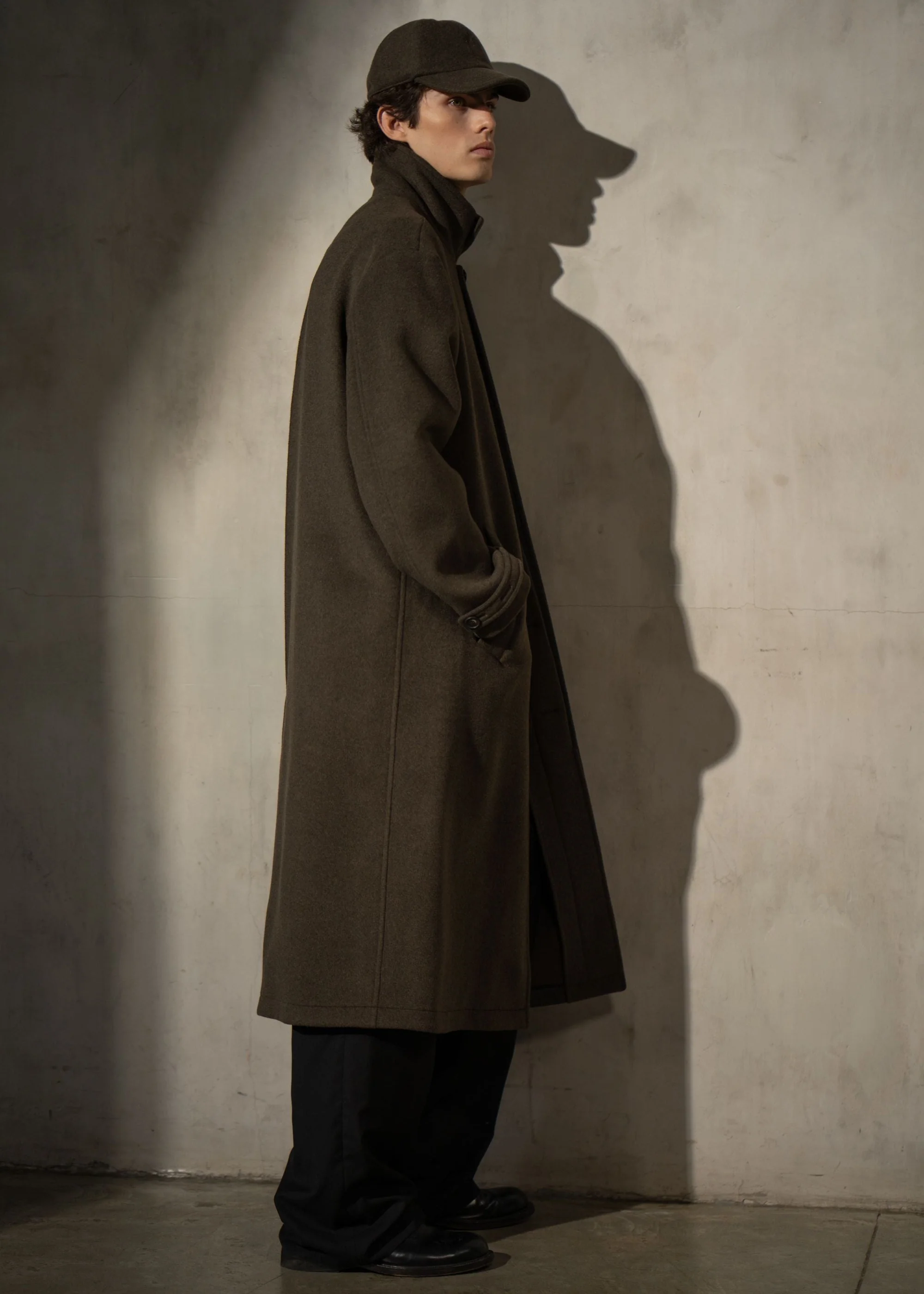 WOOL MAC COAT - Moss - Image 4