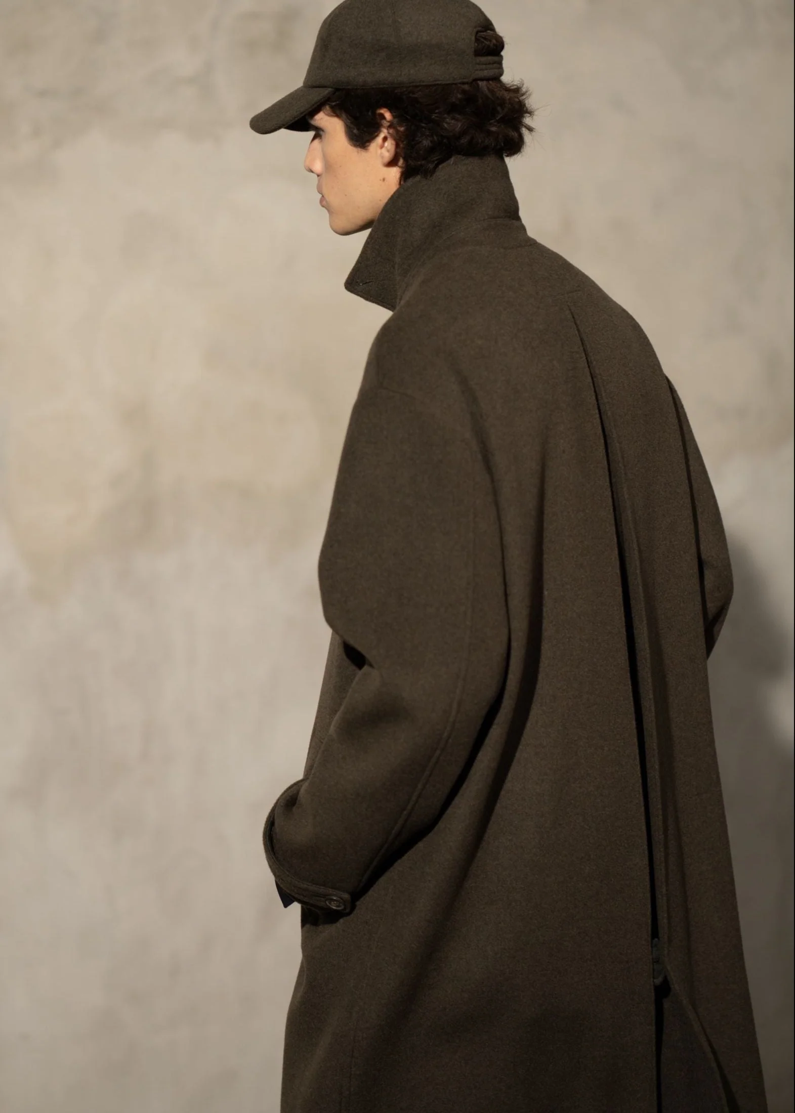 WOOL MAC COAT - Moss - Image 5