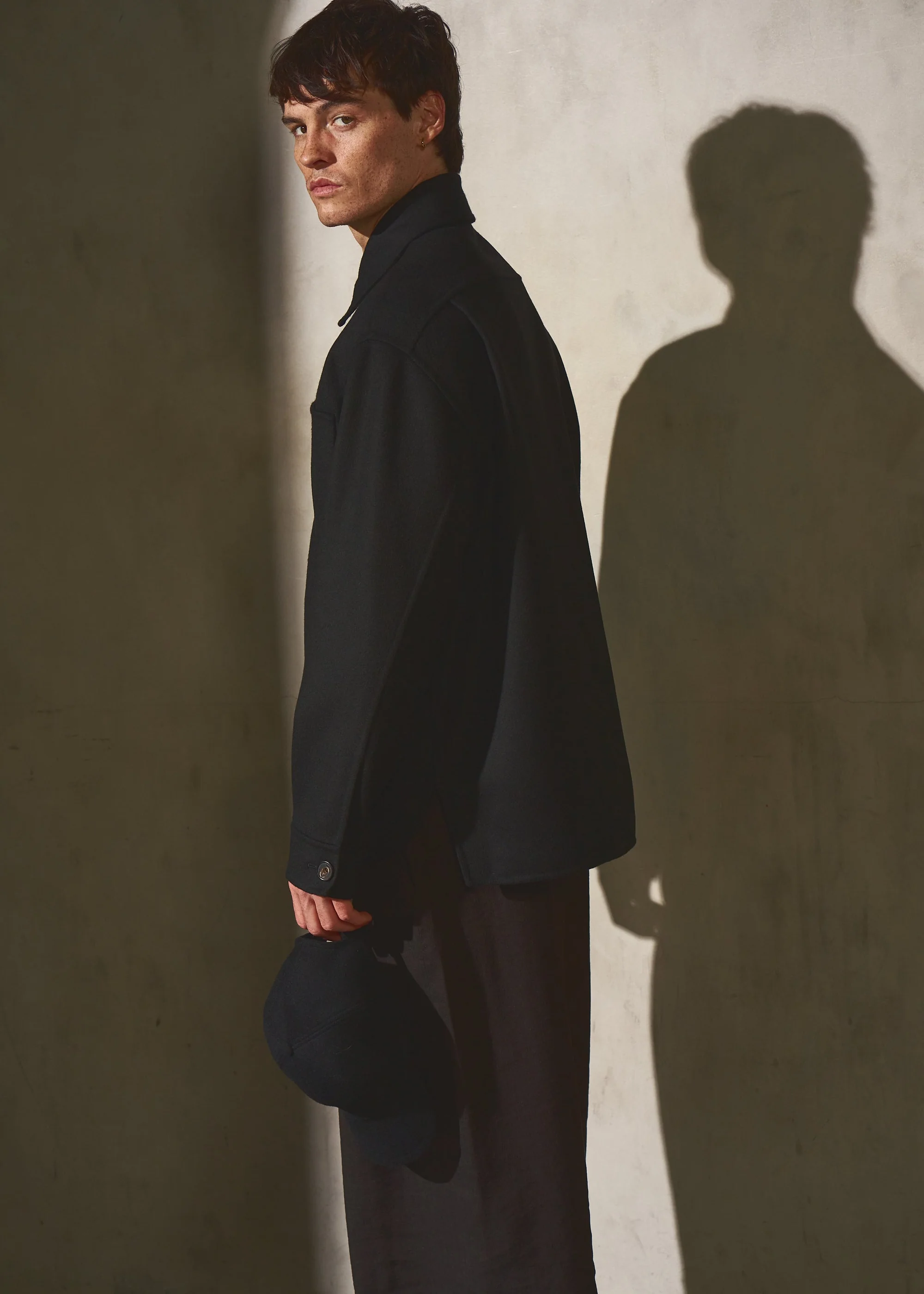 ITALIAN WOOL SHIRT JACKET - Noir - Image 5